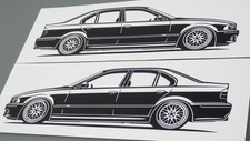 BMW E39 M5 Sticker Silhouette