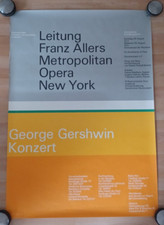 DIN A0 POSTER Gershwin Konzert Otl Aicher  OLYMPISCHE SPIELE 1972  MÜNCHEN