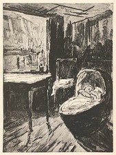 Max Liebermann (1847-1935) Holzschnitt „Selbstporträt“ ~1925. Maße ca. 17,5 x 13