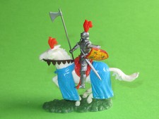 Hausser  Elastolin  Steckfigur  Ritter  Krieger    Reiter Pferd