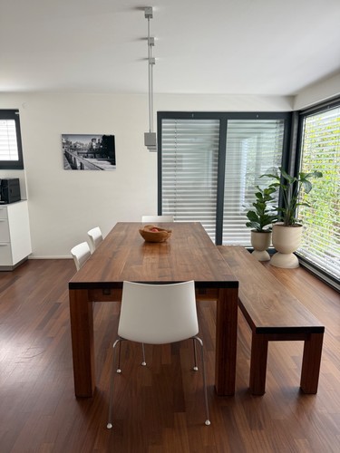 Massivholztisch doussie mit - massivholztisch,