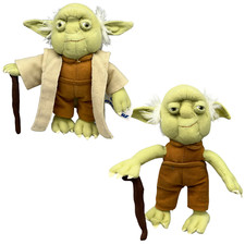 Zewa Star Wars Yoda Stofftier 2005 Werbefigur x2 Mit & Ohne Robe Jedi Skywalker