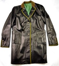 Meindl Trachten Luxus Gehrock Damen-Janker Luxus-Leder Schwarz Gr.48 XXXL