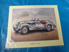 B.M.W.  1937  ,alte Oldtimer Sammelbilder ARAL , Kunstdrucke,