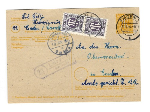 Landpoststempel larrelt - 23,