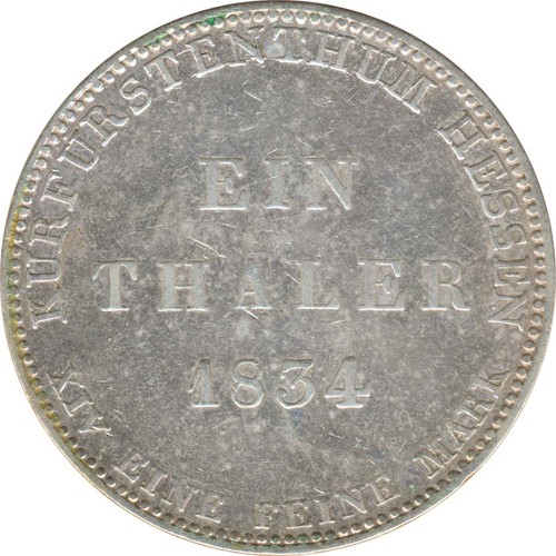 Hessen kassel taler 1834 - 1,