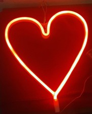 Herz mit Beleuchtung-Batteriebetrieben-30cm x 30cm - gut erhalten