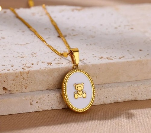 Goldene teddy halskette - goldene,