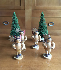 Erzgebirge  4 Sternsinger Engel Natur Christbaumschmuck Weihnachtsdeko