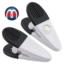 10 x Magnetclip Magnetklammer Neodym schwarze Griffe 3 cm x 8.5 cm - 10er-Set