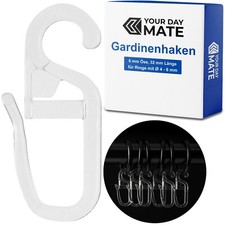 Vorhanghaken für Gardinen Ringe Gardinenringe Haken Clips Faltenlegehaken Ring