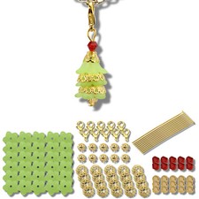 Bastelset 10x Tannenbaum Gold