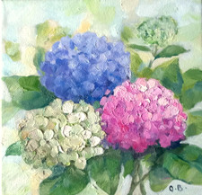 Gemälde neu Hortensien