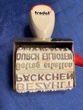 Trodat Classic Wortbandstempel Metall mit 10 Texten einzeilig 40 x 5 mm Vintage