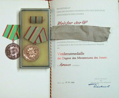 Volkspolizei orden urkunde - volkspolizei,
