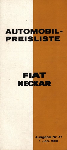 Preisliste preise fiat neckar - fiat,