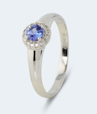 Harry Ivens IV Ring Platin 950 mit einem Tansanit AAAA+, Brillanten ca. 0,28 ct.
