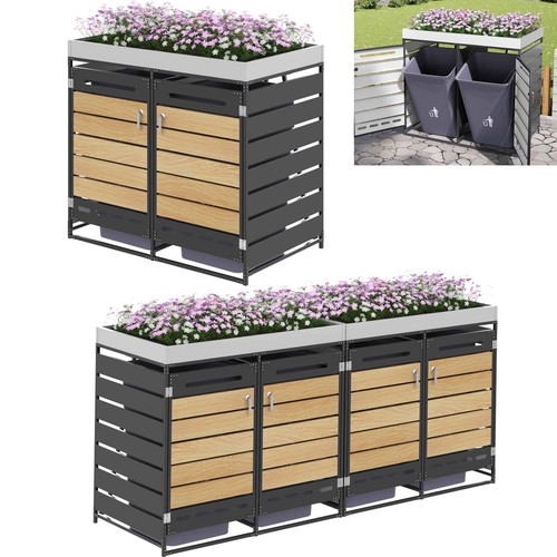4er mülltonnenbox mit - mülltonnenbox,