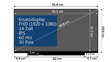 14 Zoll LCD Display Screen