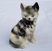 Porzellanfigur Katze Porzellan