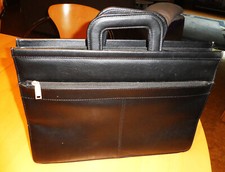 Vintage Aktentasche Ledertasche Dokumententasche Lehrertasche schwarz 