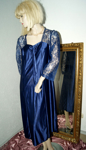 Satin nylon negligee - negligee, *