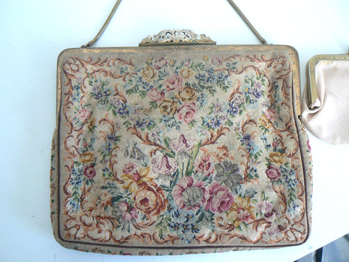 Vintage bestickte handtasche - vintage,