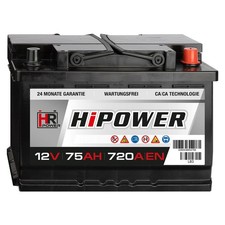 HR HiPower 75Ah Autobatterie