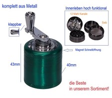 Voll Metall Mini Mühle mit Sieb und 12 Mahlkanälen Pfeffermühle Camping Wandern