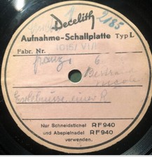 RUNDFUNK Zeitgeschehen in R Decelith ORIGINALPLATTE Tondokument