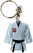 BAY Schlüsselanhänger Mini Karate Anzug Jacke Anhänger weiß Karatejacke Karatean