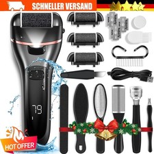 Profi Hornhautentferner Fußpflege Pediküre Set Fußpflegegerät elektrisch USB DE