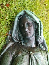 Jugendstil Grabskulptur Kupfer Höhe 1,5 m