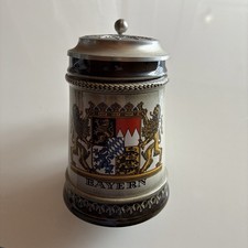 Dachbodenfund Bayern Bierkrug mit Zinndeckel, Humpen, Seidel 