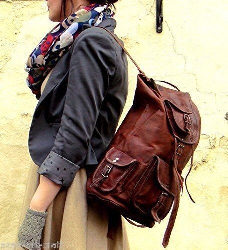 Leder rucksack tasche - leder,