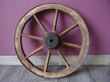 altes Wagenrad Holzrad mit Eisenring 36/37cm Garten Deko ( 2 )
