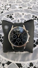 Emporio Armani Watch for Men, Quarzwerk, neue Batterie,schwarzes Armband, 69,99