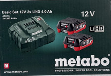METABO 12V Akku + Ladegerät Basic Set 2x Akku 4,0 Ah