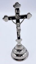 Standkreuz Altarkreuz Jesus mit Sockel Jesus Kreuz Sammler Edel Schrott