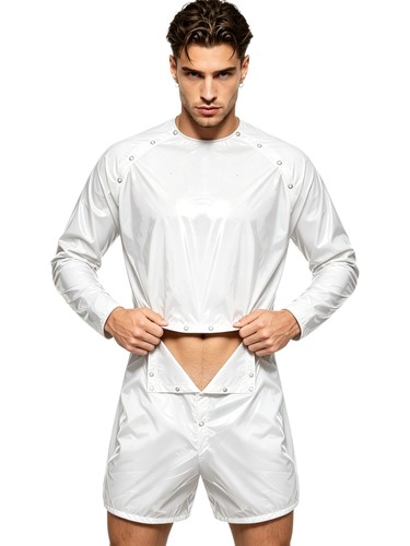 Herren wetlook bodysuit - herren,