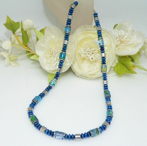 Halskette collier walze glas - collier,