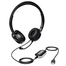 VTIN Kopfhörer Headset mit Mikrofon  USB&3,5mm Anschluss für Skype Webinar etc.