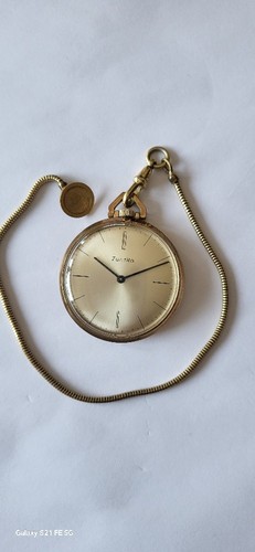 Taschenuhr zentra vergoldet - taschenuhr,