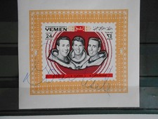 Apollo 7 Block Rückseite Schmutz original signiert Donn Eisele Space