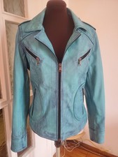 Lederjacke Türkis Gr.L Neu