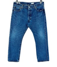 LEVI'S STRAUSS & CO 501 Herren Denim Gerade Jeans Blau W36 L30