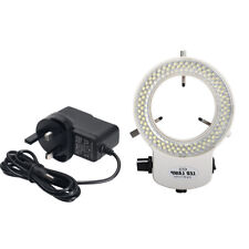 144 LED Mikroskop Ring Licht Illuminator Einstellbare Lampe Weiß US EU UK AU Ste