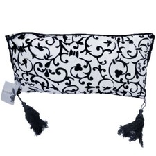 Playboy Kissen Dekokissen Barock Retro Kuschelkissen weiß schwarz 55 x 30 cm NEU