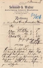 STETTIN, Rechnung 1908, Günther & Walter Konfektions-Anfertigung Kleidung