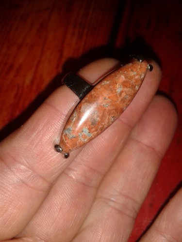 Massive ring mit stein - massive,